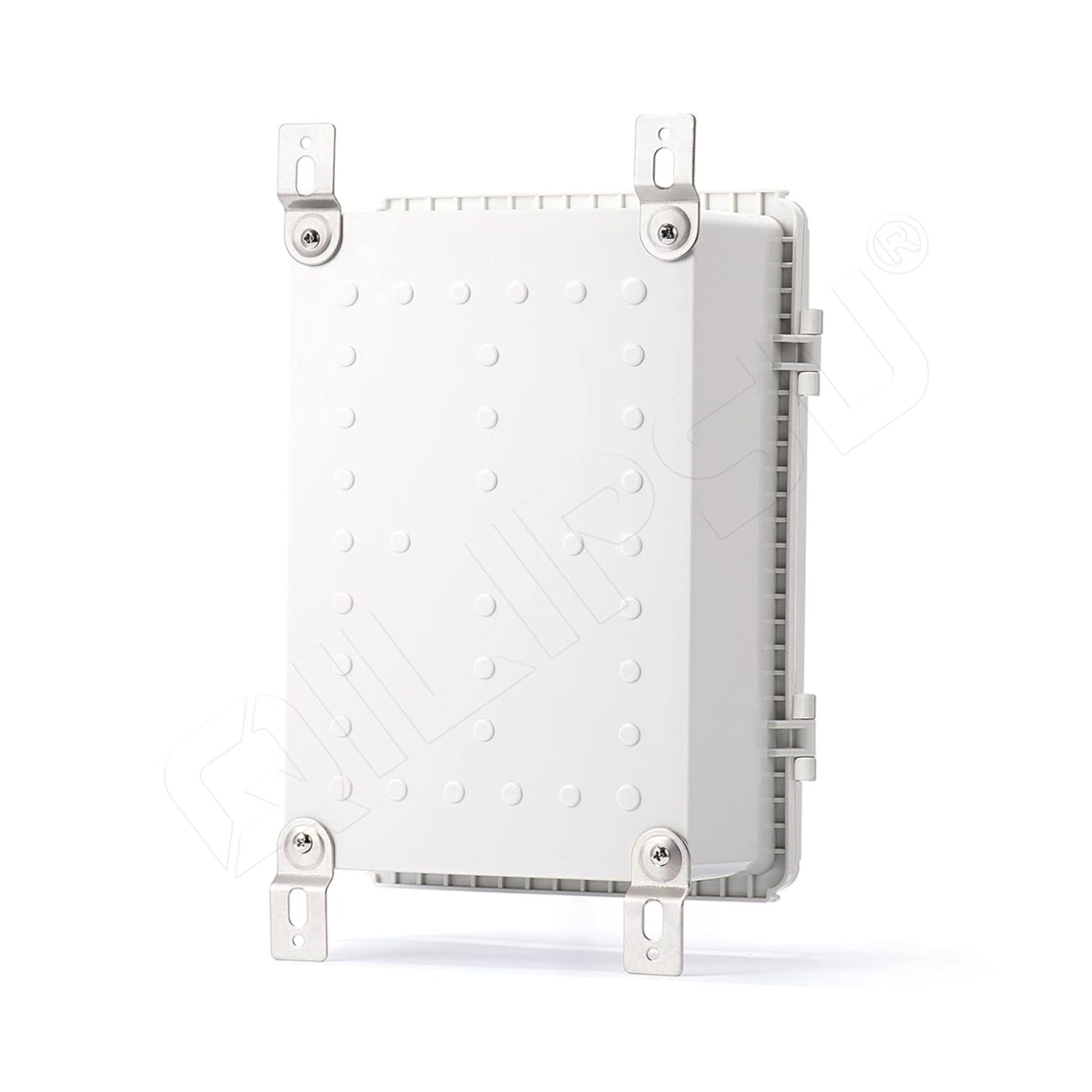QILIPSU Waterproof Outdoor Junction Box, IP67 ABS Plastic Electrical Enclosure with Mounting Plate, Wall Brackets, Weatherproof Hinged Grey Cover for Projects (11.2"x7.7"x5.1") - Image 8