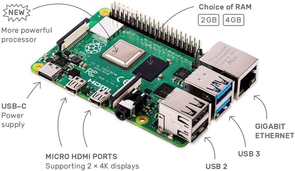 Raspberry Pi 4 Computer Model B 8GB Single Board Computer Suitable for Building Mini PC/Smart Robot/Game Console/Workstation/Media Center/Etc. - Image 2