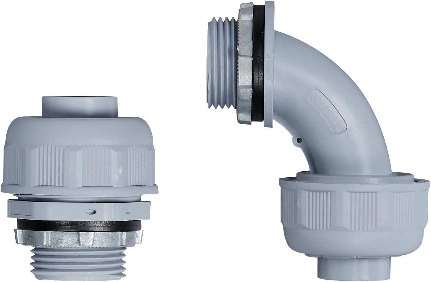 Liquid-Tight Conduit 3/4 25ft, Electrical Conduits w/UL Certification, Flexible Conduit with 5 Straight and 5 90-Degree Conduit Connector Fittings - Image 9