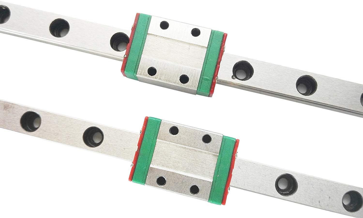 TEN-HIGH MGN12 150mm Linear Guide Rail Linear Motion Slide Rails Linear Motion Products, for 3D Printer and CNC Machine, 2pcs Rails + 2pcs MGN12H Block Bearings (Longer Block)