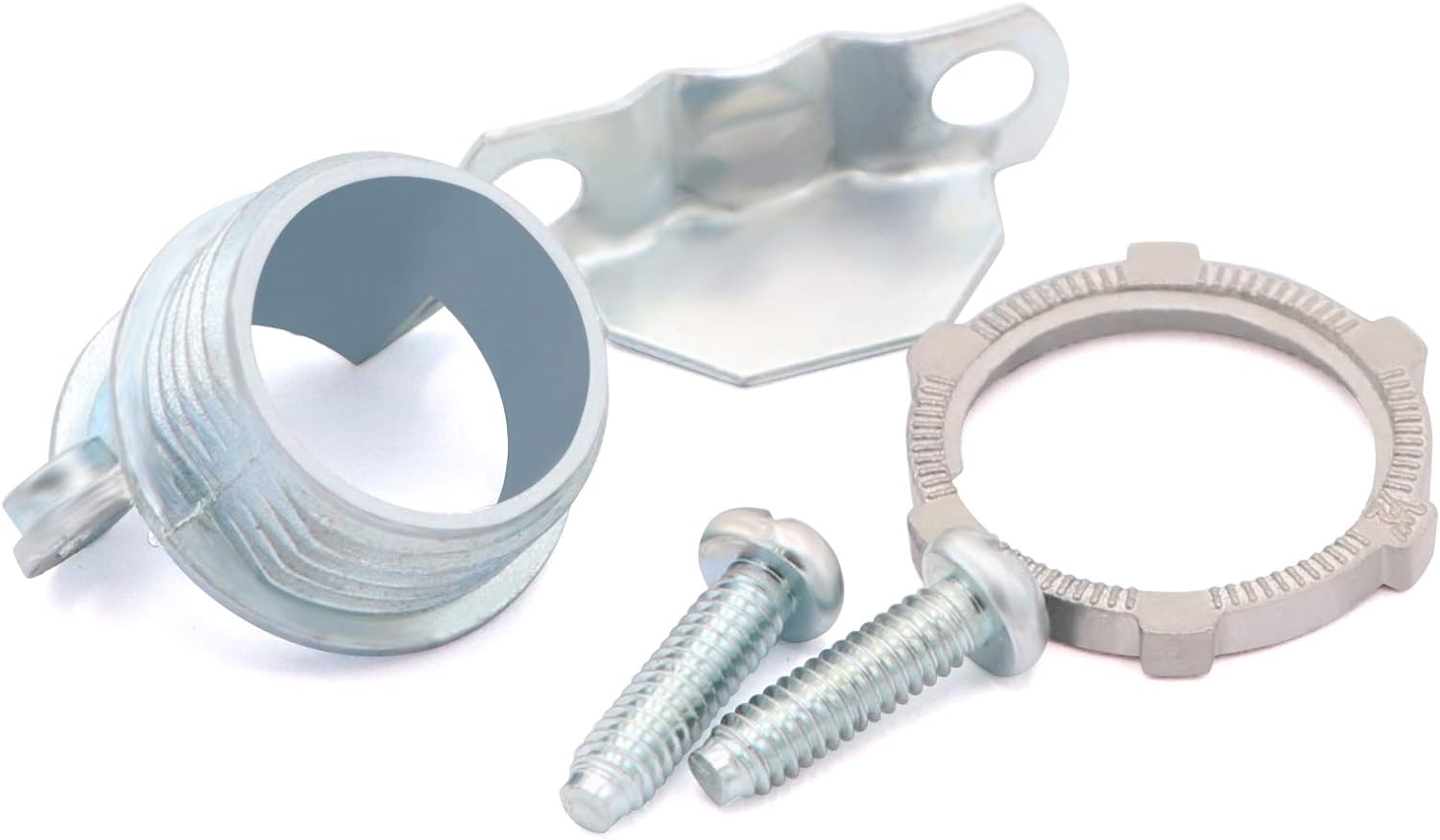 12pcs 1/2Inch Clamp Type Cable Connectors for Metallic Conduit Protect Cables Silver-Zinc - Image 5