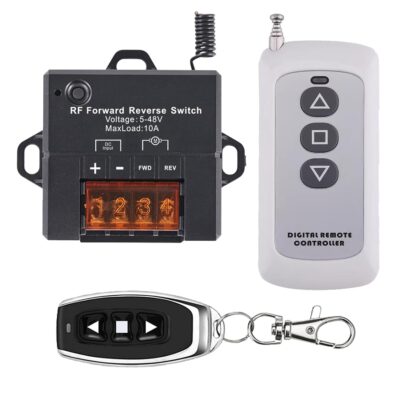 Forward Reverse Switch Working Voltage DC5V to 48V, Linear Actuator 12v Remote Switch of Current Rating 10A, Remote Control Distance168 ft,for Linear Actuator,Winch Solenoid Relay Contactor.
