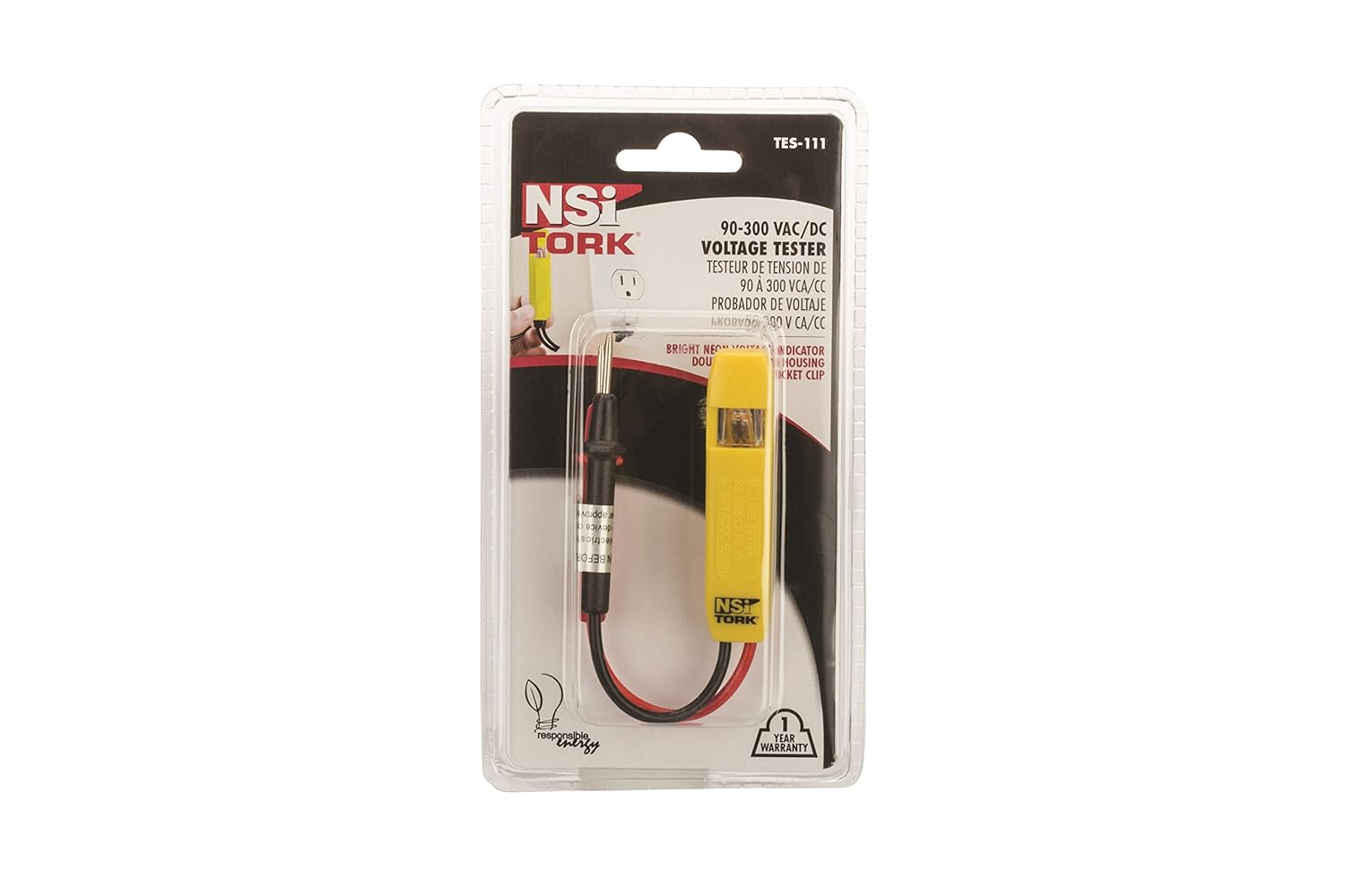 NSi Industries TES-111 Twin Probe Voltage Tester, 80-250 VAC,Neon - Image 2
