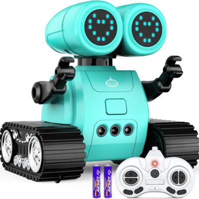 Robot Toys - Kids Toys Rechargeable RC Robots with Gesture Sensing, Walkie-Talkie, Flexible Head & Arms, Programming Motion, Dance Moves, Music, Shining LED Eyes, Girls Boys Toys Birthday