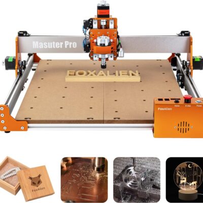 FoxAlien Masuter Pro CNC Router Machine, Upgraded 3-Axis Engraving All-Metal Milling Machine for Wood Acrylic MDF Nylon Carving Cutting
