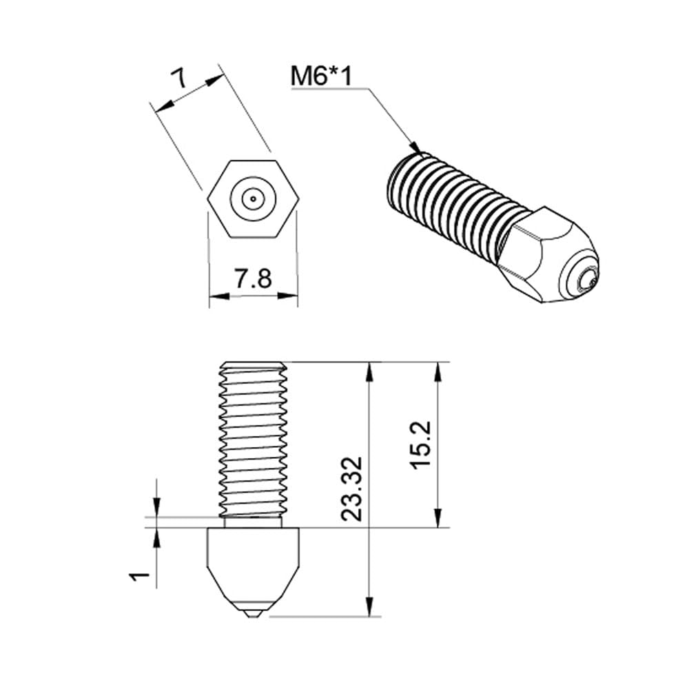 Ruby Nozzle for K1/ K1 Max 3D Printer, Tipped with Hardened & Abrasion Resistant Ruby for Precision Additive Manufacturing (K1/K1 Max, 0.8mm) - Image 5