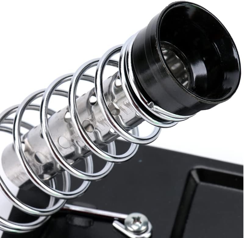 Soldering Iron Holder,Soldering Iron Stand Spring Holders Support Solder with Brass Wool Soldering Tip Cleaner and Cleaning Sponge, Black, Medium - Image 5