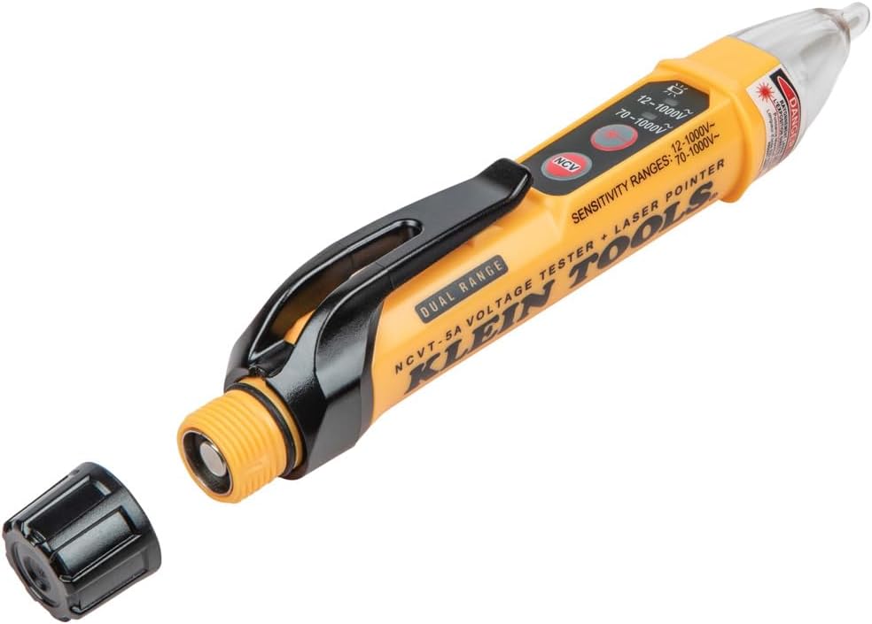 Klein Tools NCVT-5A Voltage Tester, Non-Contact Dual Range Voltage Tester Pen with Integrated Laser Pointer and Visual and Audible Alerts - Image 8