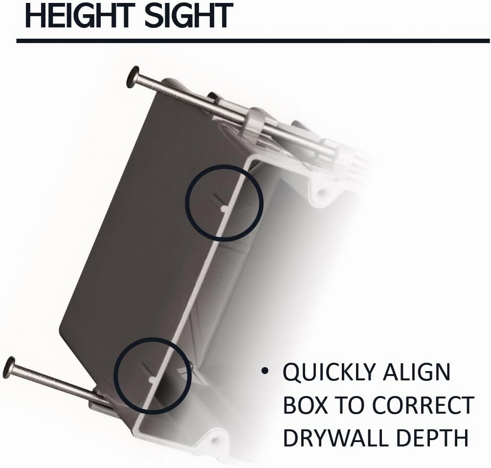 Legrand Pass & Seymour P354RACMH Slatyer Plastic Electrical Boxes, 3 Gang, Threaded Mounting Holes, 54 Inch Cubic Volume, 3 1/16" Depth For Manufactured Homes, Gray (1 Count) - Image 3