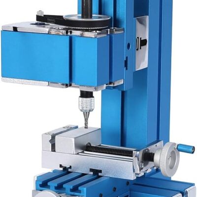 Universal Mini Metal Milling Machine Motorized Metalworking DIY Tool Benchtop Woodworking for Hobby Science Education Modelmaking W10004M AC100V~240V (24W Milling)