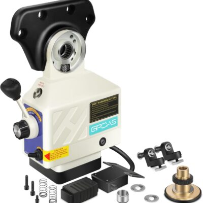 Power Feed X-Axis for Milling Machine 450 in-lb Torque, 0-200RPM Table Milling Machine Power Feed 110V,for Bridgeport and Some Knee Type Mills with a 5/8" Diameter Shaft on the End
