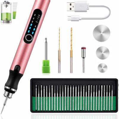 USB Rechargable Engraving Pen with 35bits,Mini Electric Engraver Etching Machines Cordless Rotary Tools Engraved Jewelry Glass Stone Metal Plastic Wood Resin