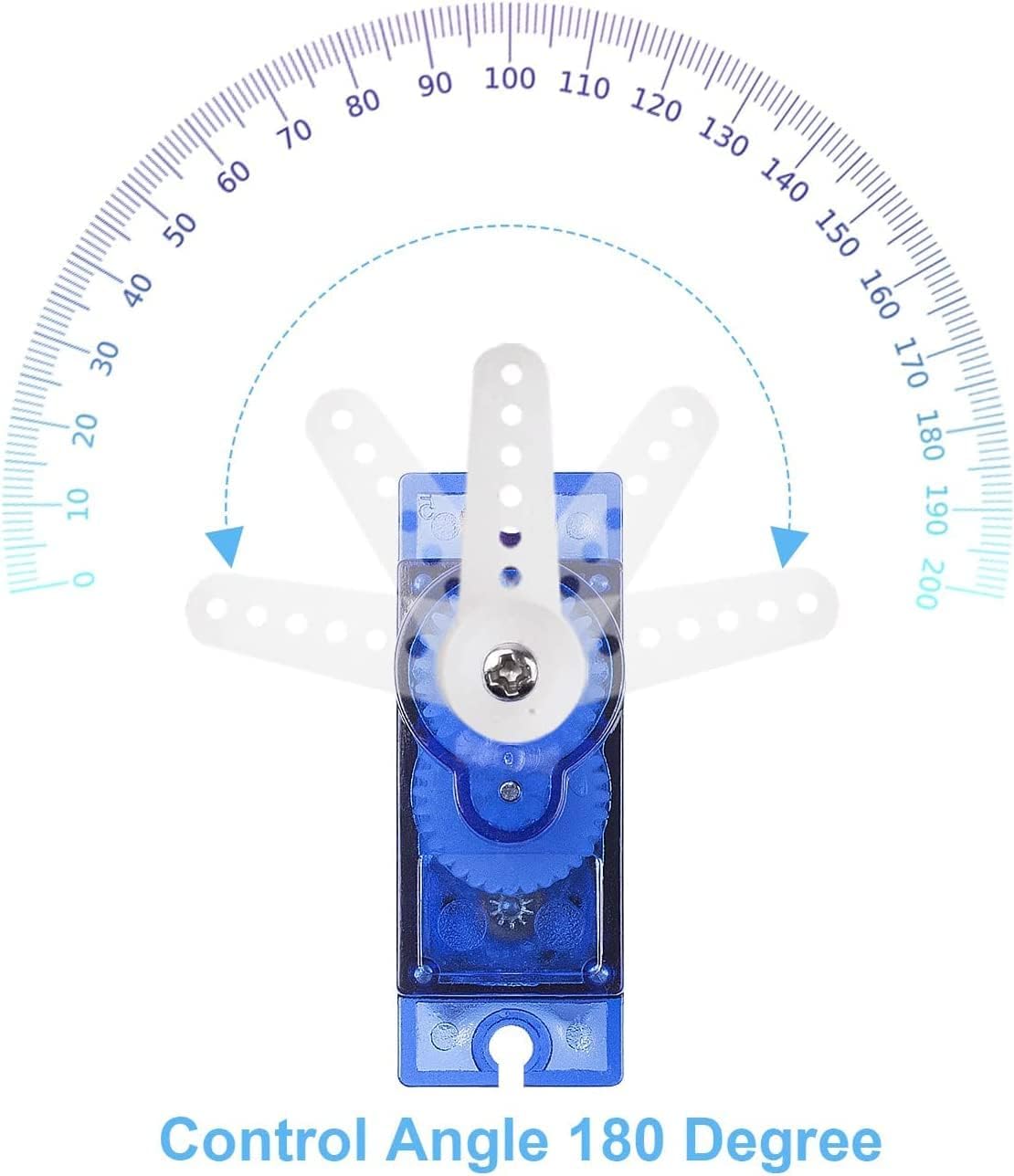 Sg90 9g Micro Servo Motor, Miuzei Mini Servos Motor Kit Metal Gear Servo for Arduino Project, Small Servo for Rc Car Airplane Robot 10 Pack - Image 6