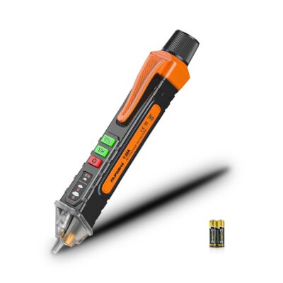 Non-Contact Voltage Tester with LED Flashlight, Buzzer Alarm, AC Voltage Detector Pen,Test Range 12V - 1000V & Live/Null Wire Judgment