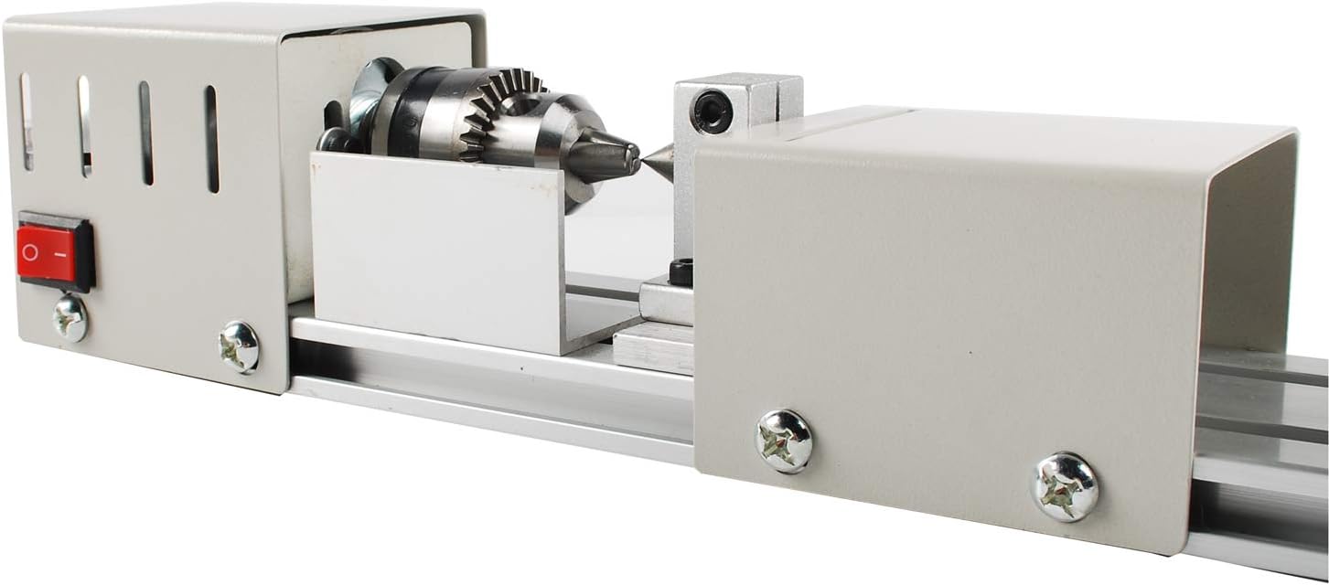 Mini Lathe Machine 12V-24VDC 96W Mini Wood Lathe Milling Accessories for DIY Woodworking Wood Drill Rotary Tool (Group 2) - Image 3