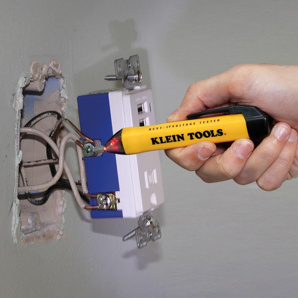Klein Tools 80097 Beginner Tester Kit with GFCI Outlet and Receptacle Tester, Electronic Voltage Tester, Non-Contact Voltage Tester, 3-Piece - Image 9