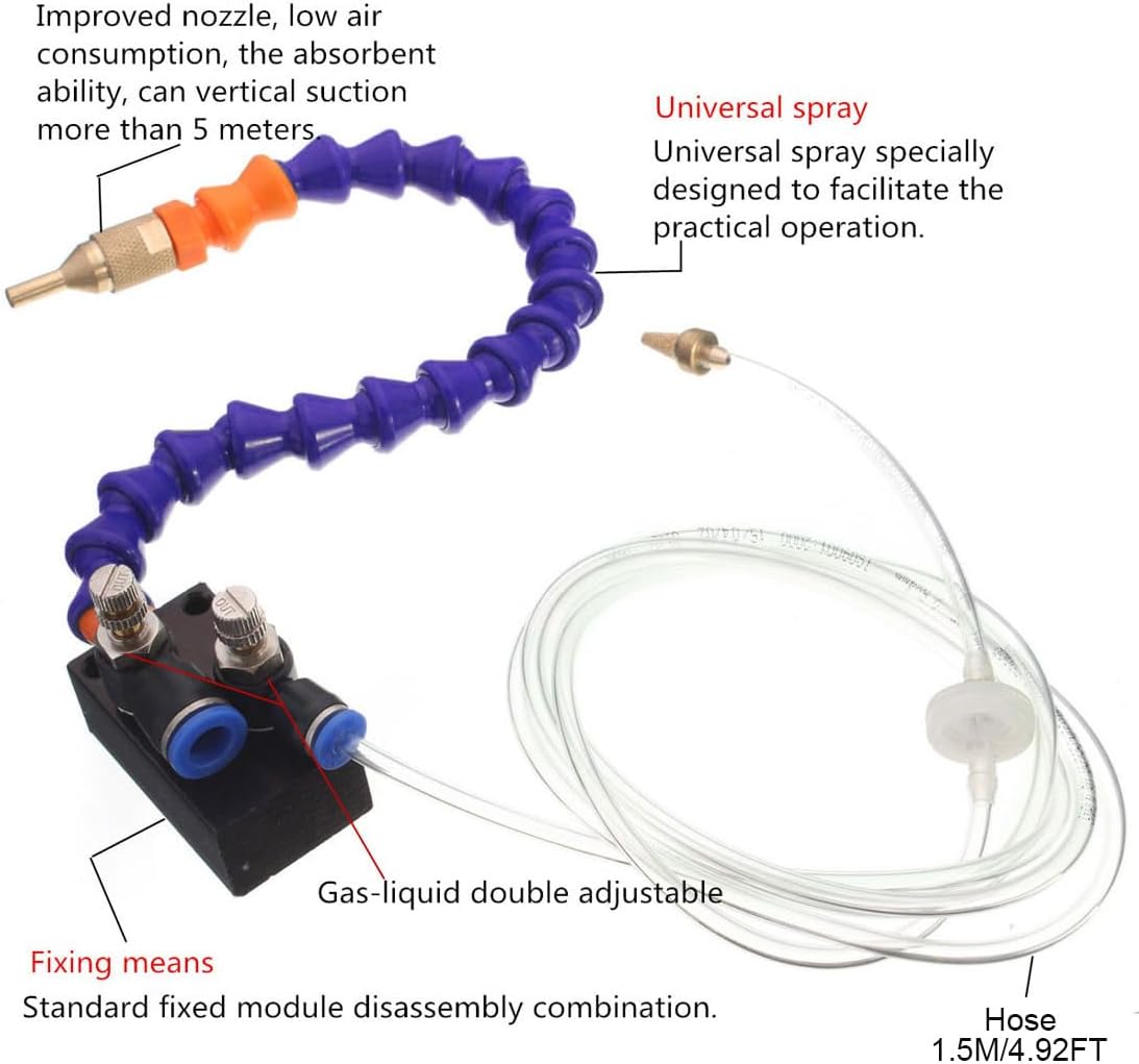 OriGlam Mist Coolant Lubrication Spray System for Metal Cutting Engraving Cooling Sprayer Machine for Air Pipe CNC Lathe Milling Drill - Image 3