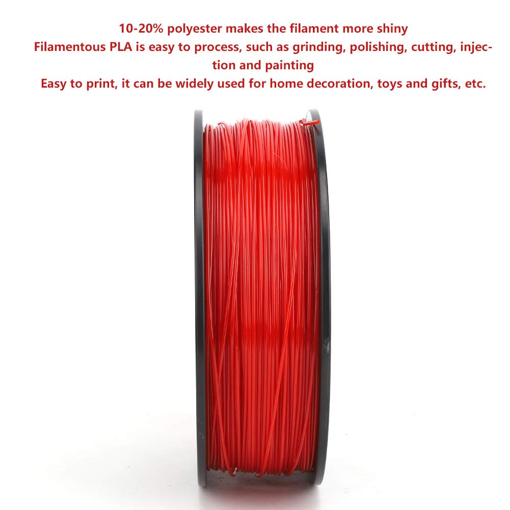1.75mm 1KG 3D Printer Long Filament Red 3D Printing Consumables Neatly Wound PLA Meta Filament Bundle Industrial Additive Manufacturing Products for Home Decoration - Image 4