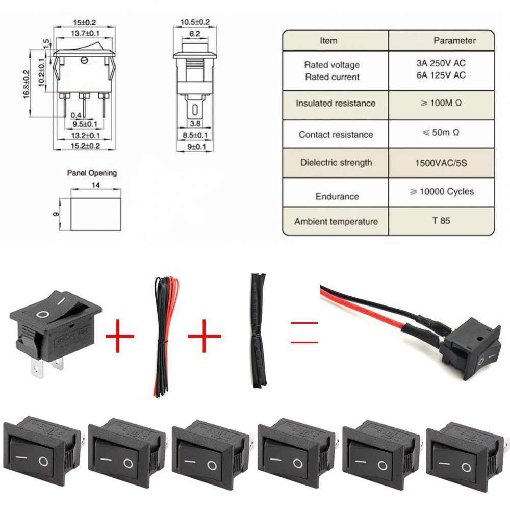 6 Set DC Motor Kit, Rectangular Electric 1.5-3V 24000RPM Mini Motor with 86 Pcs Plastic Gears, 2 x AA Battery Holder, Bracket, Rocker Switch, Shaft Propeller, Wheels for DIY Science Projects - Image 4