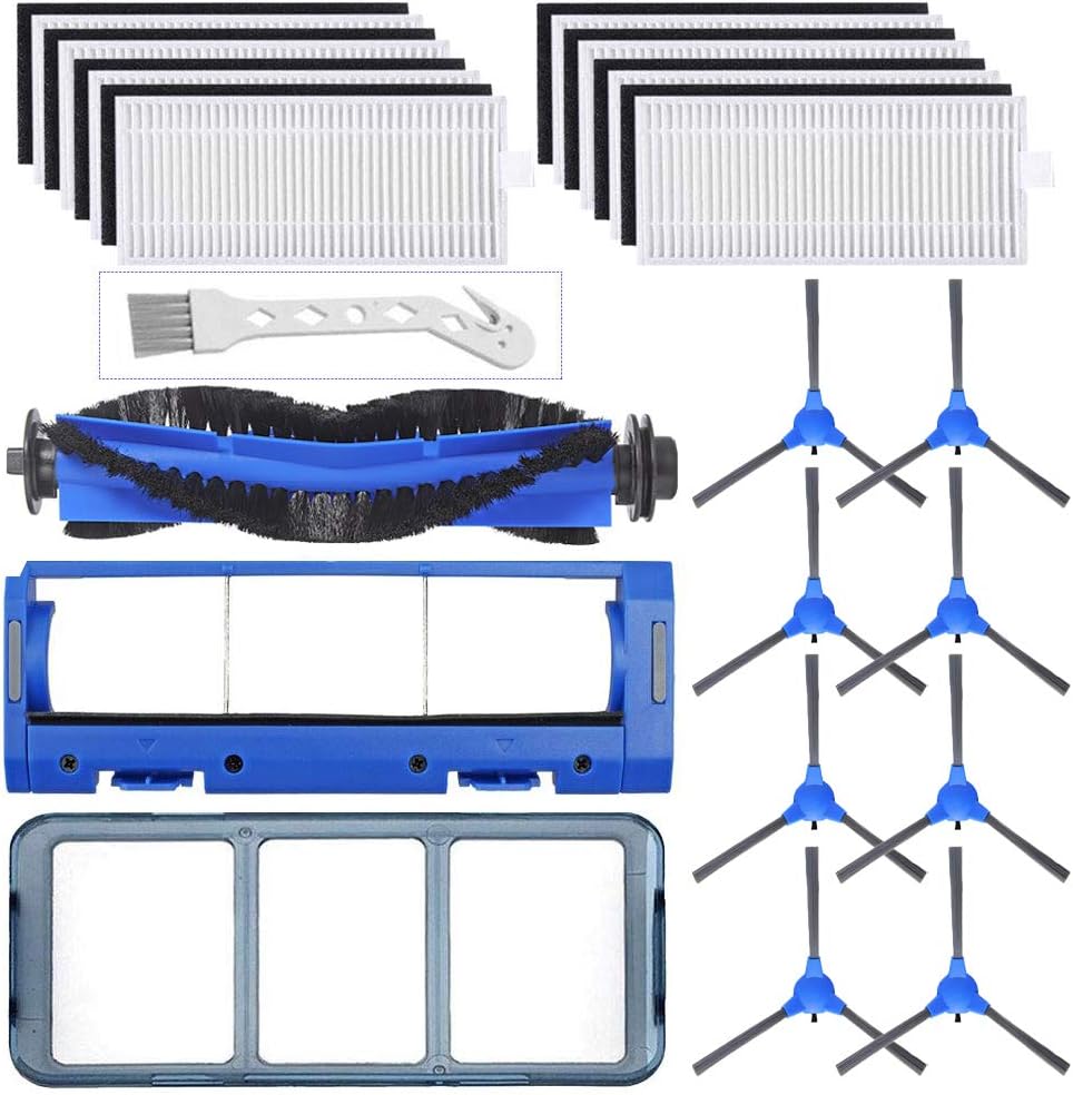 Replacement Parts Kit for Eufy RoboVac 11S, RoboVac 30, RoboVac 30C, RoboVac 15C, RoboVac 12, RoboVac 35C, Robotic Accessories,8 Filters,8 Side Brushes,1 Main Brush,1 Pre Filter,1 Rolling Brush Guard