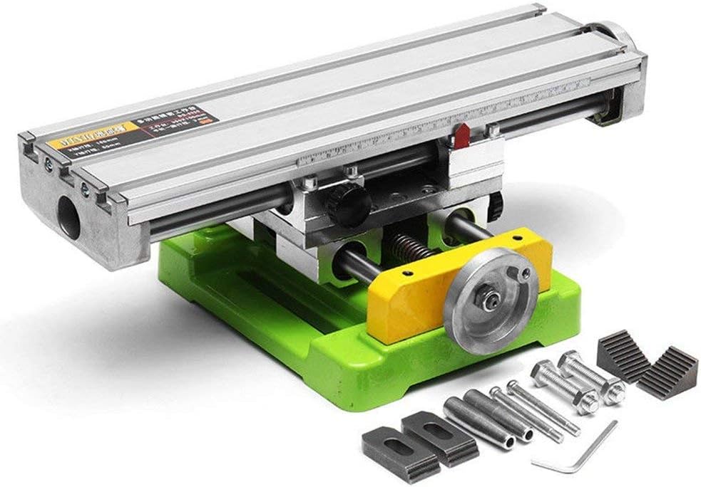 Milling Machine Worktable,Cross Slide Table - Compound Drilling Slide Table for Bench Drill Adjustable X-Y Axis (350x100mm) - Image 2