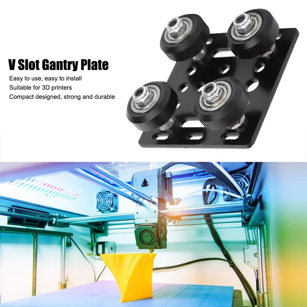 V Type Gantry, 2020 V Slot Gantry Plate, V Type Gantry Plate Black for 3D Printer Accessories Aluminum EU, additive Manufacturing Products - Image 8