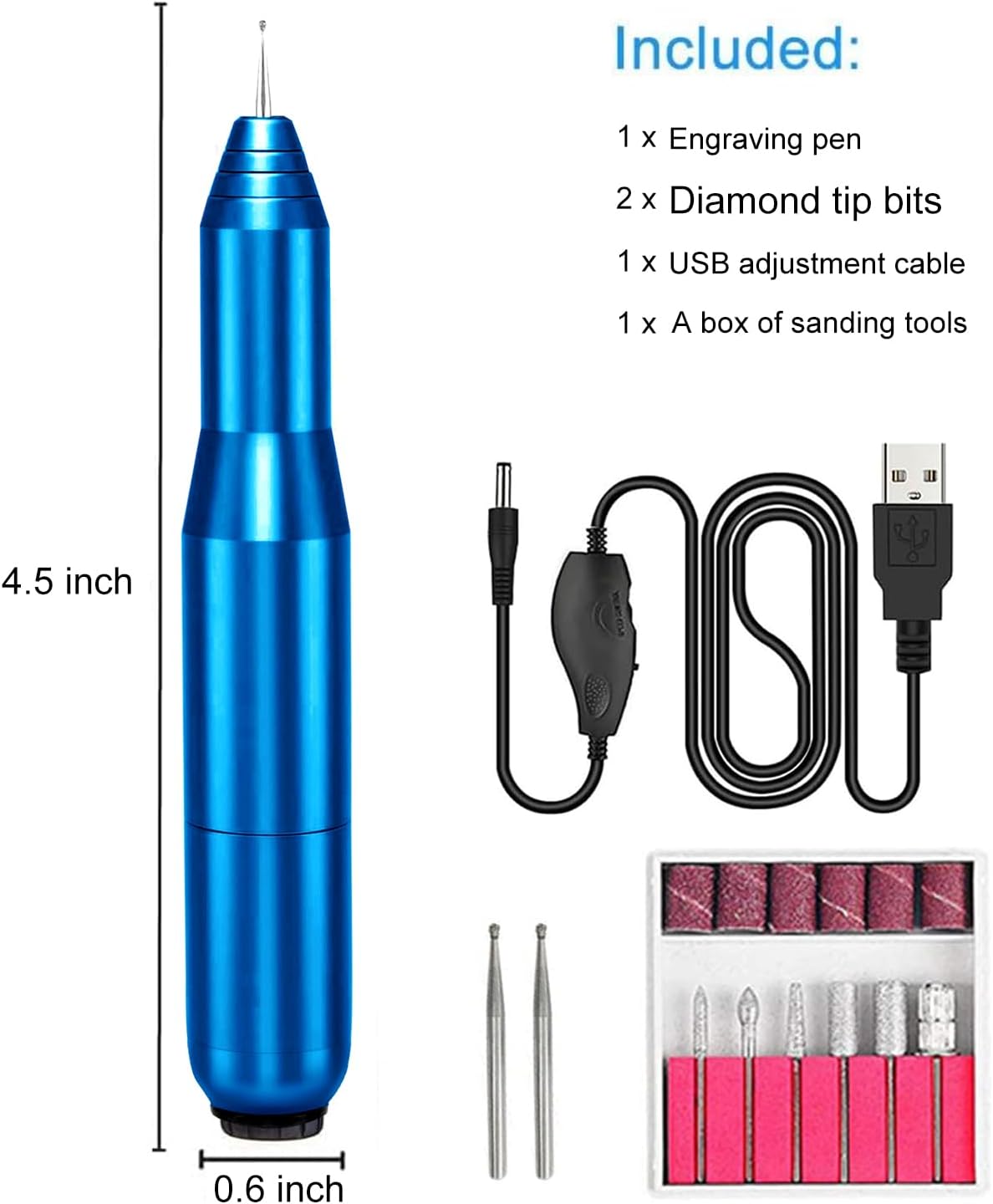 USB Electric Engraving Tool Kit, For Manicure Carving Wood Metal Stone Plastic Jewelry Glass Etching - Image 6