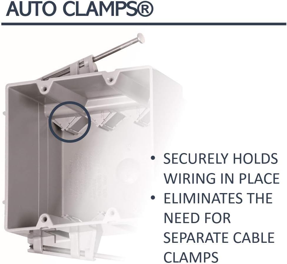Legrand Pass & Seymour P354RACMH Slatyer Plastic Electrical Boxes, 3 Gang, Threaded Mounting Holes, 54 Inch Cubic Volume, 3 1/16" Depth For Manufactured Homes, Gray (1 Count) - Image 2