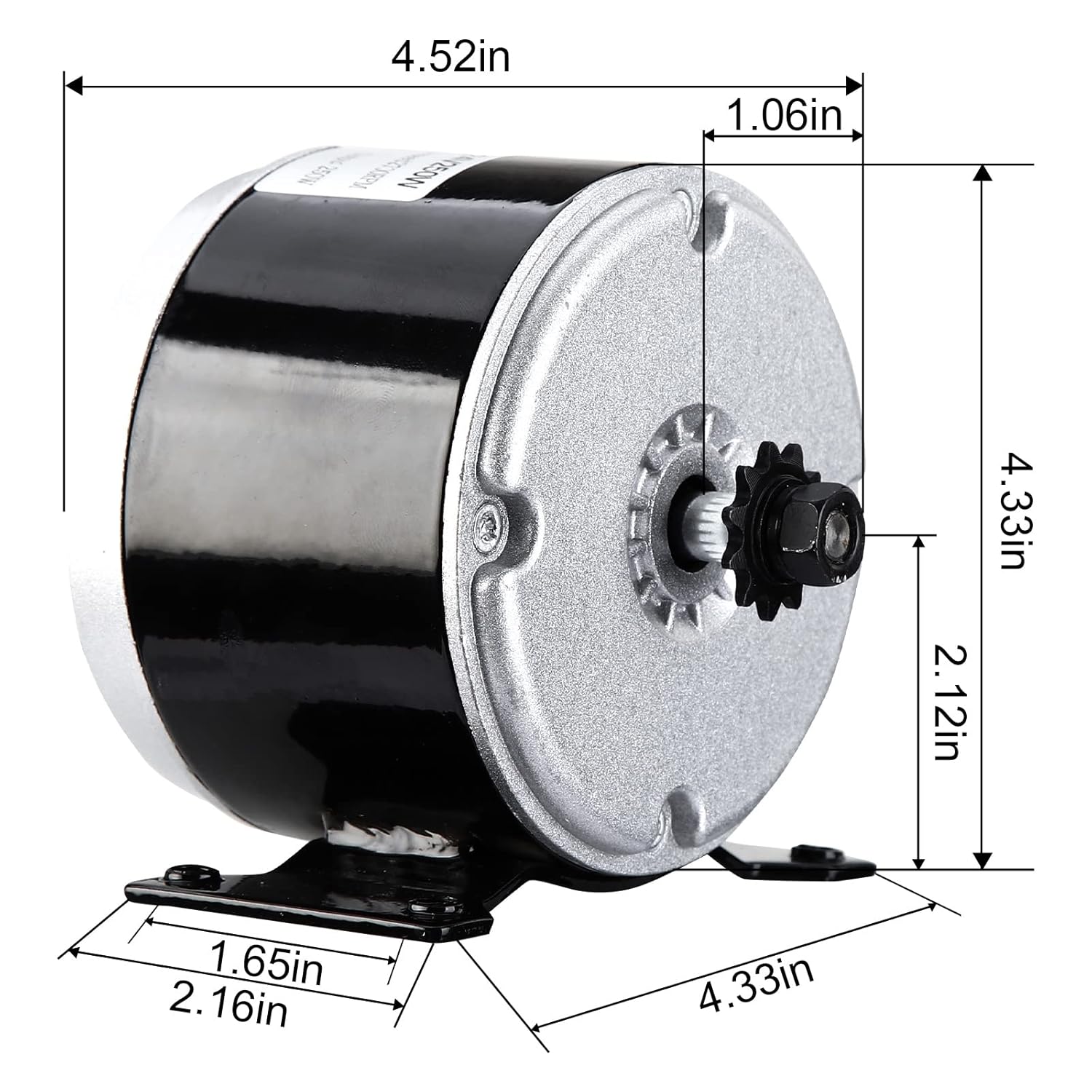 Small Brushed Permanent Magnet Electric Motor for E Scooter Drive Speed Control 24V 350W 3000RPM - Image 2