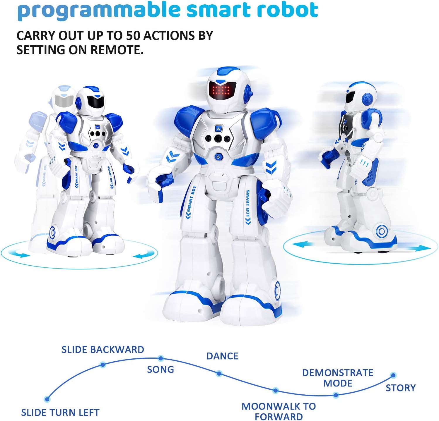 KingsDragon Robots Toy for Kids, RC Gesture Sensing Toy, Interactive Walking Singing Dancing Robot Birthday Presents for Boys Girls Age 6 7 8 9 Years Old - Image 7