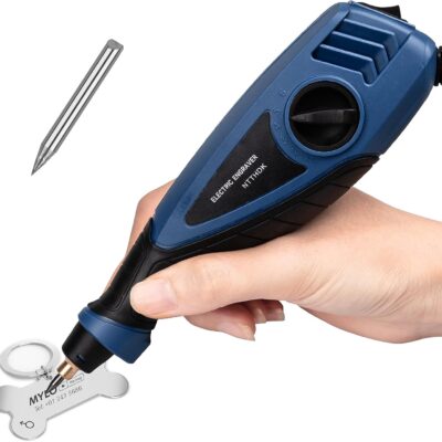 25W Engraving Pen, 6 Speed Power Engraving Tool, Handheld Engraver Pen with Tungsten Carbide Steel Bits for Wood Metal Glass Professional Etching Tool