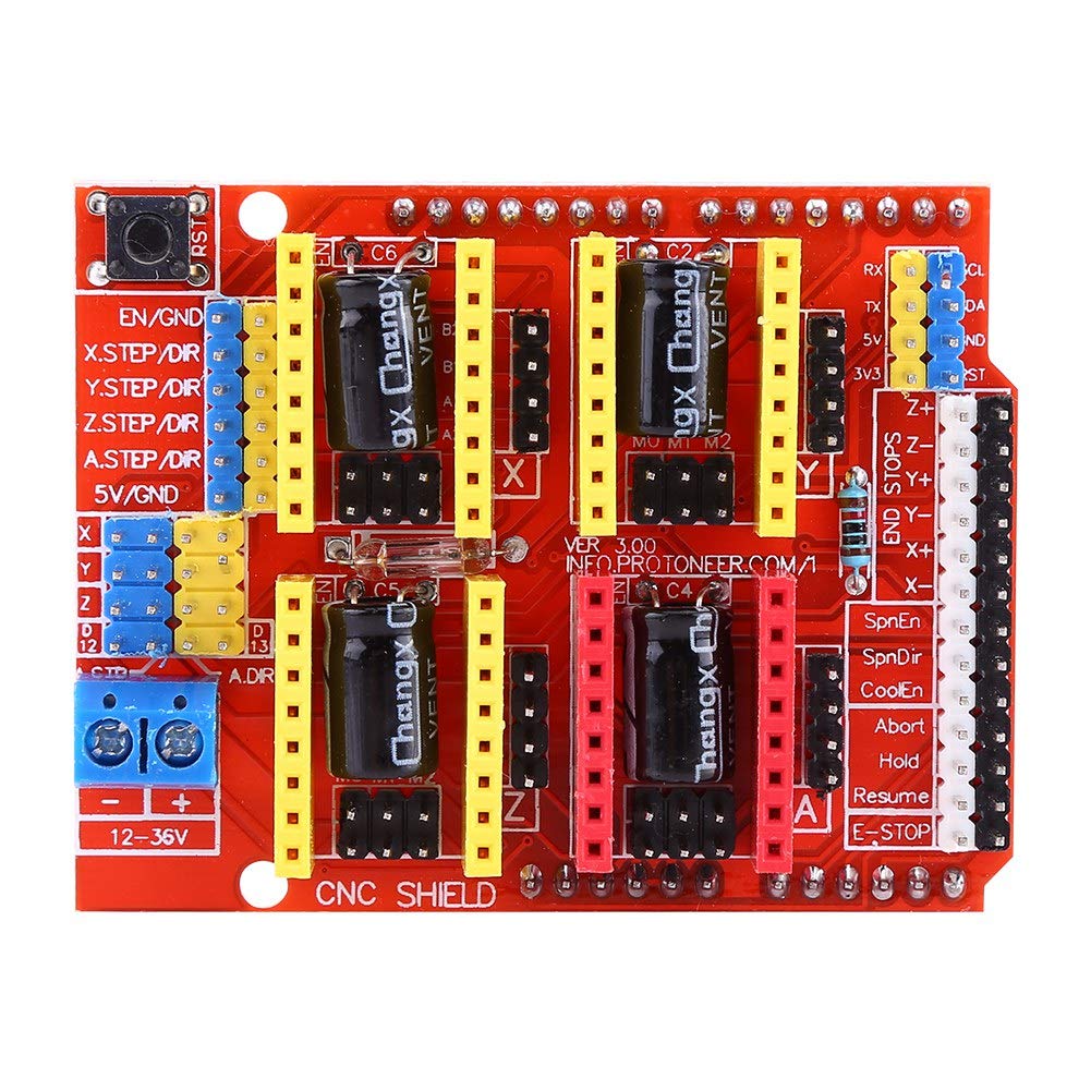 Jeanoko DC 12V to 36V CNC Shield Expansion Board+4Pcs A4988 Stepper Motor Driver for Engraver 3D Printer Additive manufacturing products - Image 7