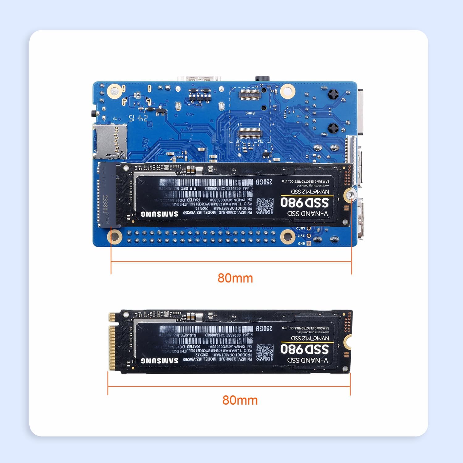 3B 4GB LPDDR4/4X Rockchip RK3566 Quad-Core 64-Bit Single Board Computer with eMMC Socket, WiFi 5 and Bluetooth Support, Development Board Run Android/Ubuntu/Debian(Pi 3B 4GB) - Image 6