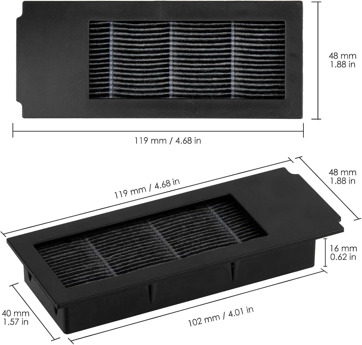 (5 Pack) Replacement HEPA Filter Compatible with ECOVACS DEEBOT X2 Omni / X2 Pro / X2 Robotic Vacuum Cleaner, HEPA Filters Accessory Kit 5 Pieces - Image 7