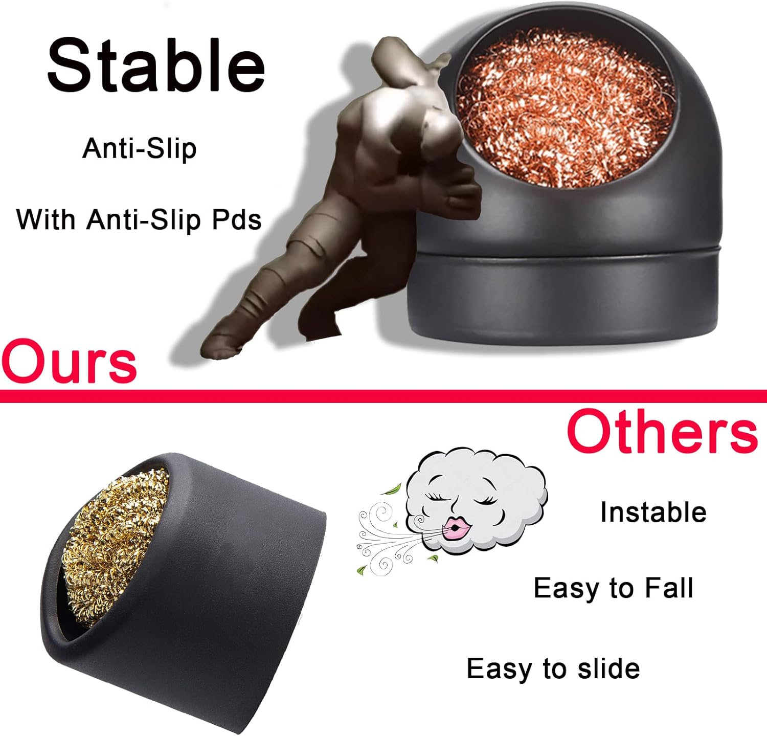 Soldering Iron Tip Cleaner Non-slip Solder Tip Cleaning Wire Ball & Base Holder Soft Coiled Brass Tip Cleaner Kit - Image 5