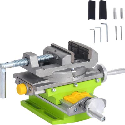 BHTOP Cross Slide Drill Vise 2 Way X-Y Compound Vise, Multifunction Worktable Milling Working Table Milling Machine, Cross Slide Mill Drill Press Milling Vise