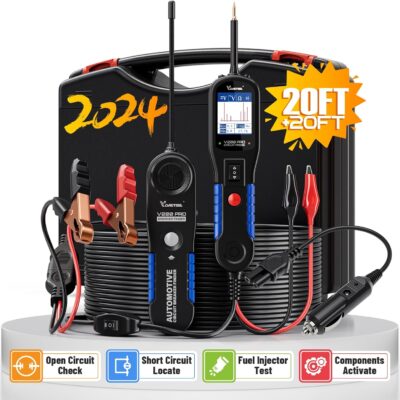 VDIAGTOOL V200 Pro Automotive Power Circuit Probe Tester Breaker Finder Tool, 12/24V Electrical Open Short Circuit Finder, Wire Tracer, AC DC Voltage Trailer Relay Fuse Test