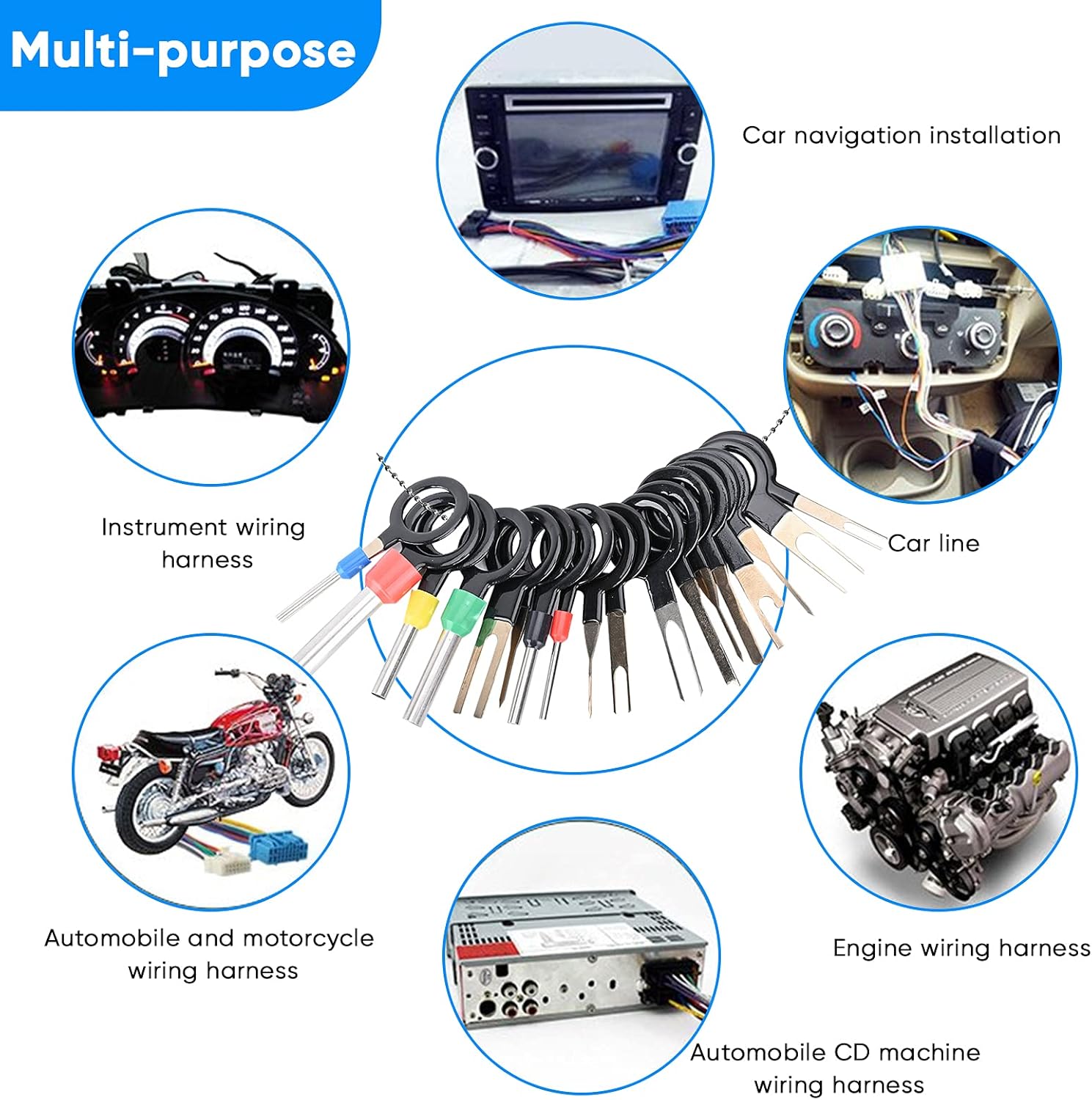 Terminal Removal Tool Kit 82 Pcs Depinning Tool Electrical Connector Pin Removal Tool Kit Pin Extractor Terminal Release Tool Set for Automotive Car - Image 7