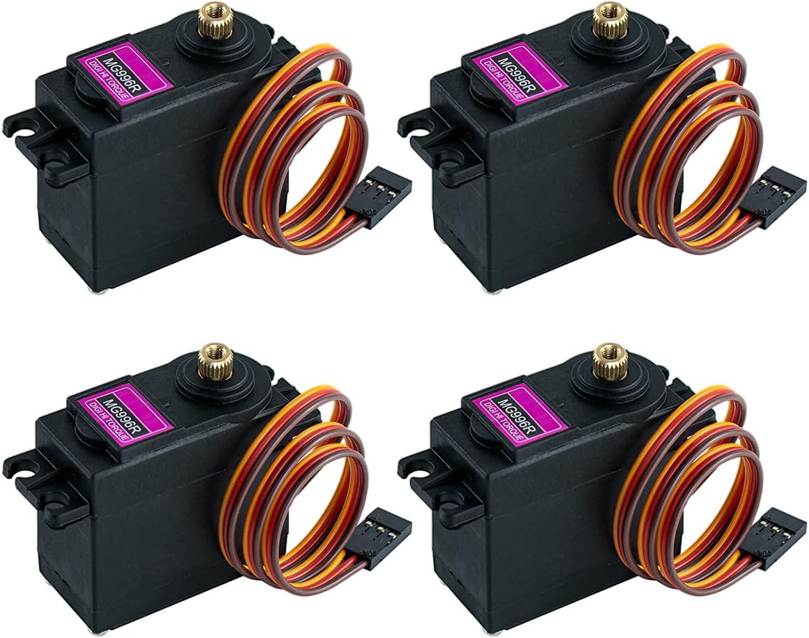 4Pack MG996R 55g Digital RC Servo Motors High Torque Metal Gear Servo for RC Car Robot Boat Helicopter