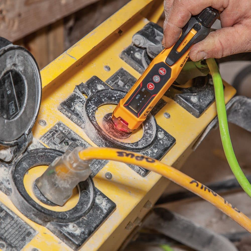 Klein Tools NCVT-6 Non-Contact Volt Tester, 12 - 1000V AC Pen with Integrated Laser Distance Measure, LED and Audible Alarms, Pocket Clip - Image 5