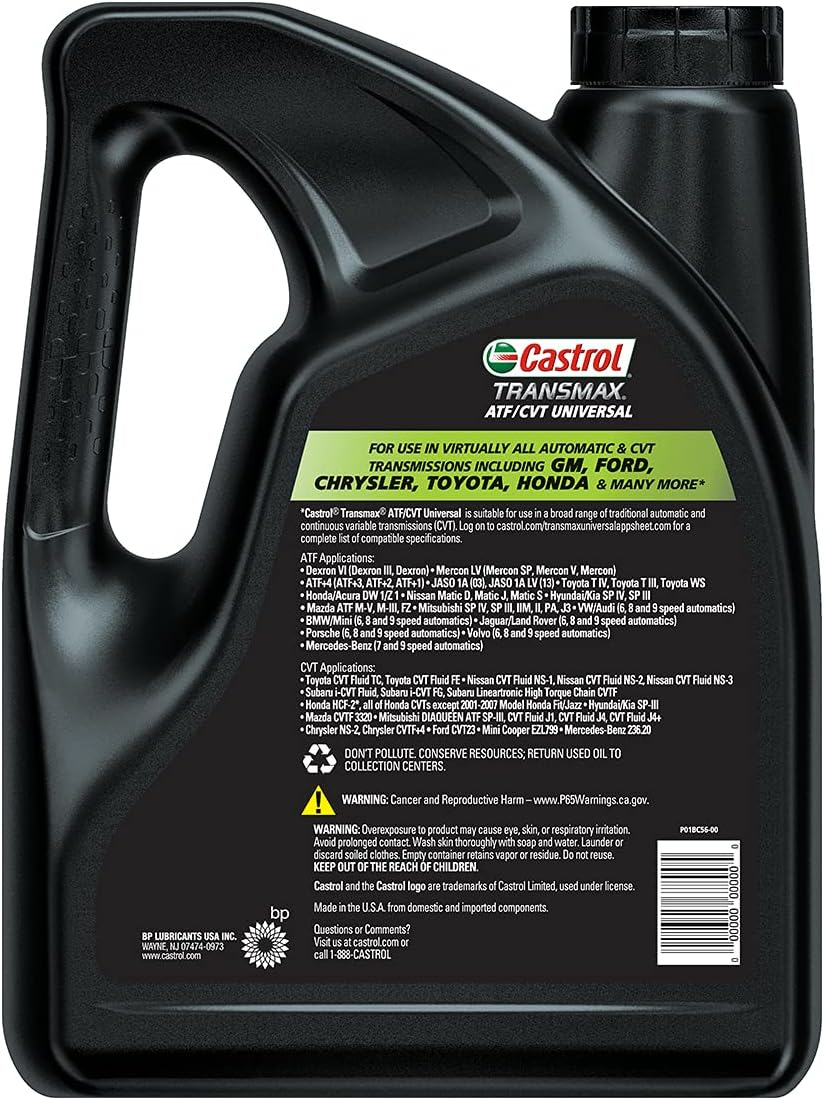 Castrol Transmax ATF/CVT Universal Automatic Transmission Fluid, 1 Gallon, Red, 128 Fl Oz (Pack of 1) - Image 3