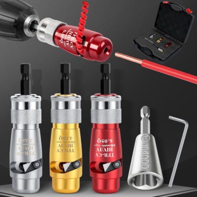Wire Stripper for Drill, Drill Wire Stripping Tool, Wire Stripping and Twisting Tool, 4 in 1 Professional Wire Stripper and Twister Tool Set, 2024 Upgraded Portable Quick Stripping with Iron Twister