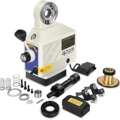 AL-460 Power Feed Z-Axis for Milling Machine 460 in-lb Torque, 0-200RPM Table Milling Machine Power Feed 110V,for Bridgeport and Other Knee Type Mills with a 5/8" Diameter Shaft on the End