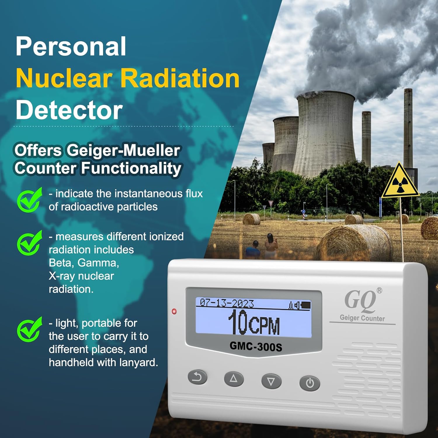 GQ GMC-300S Digital Nuclear Radiation Detector Monitor Meter Geiger Counter Radiation Dosimeter - Image 2