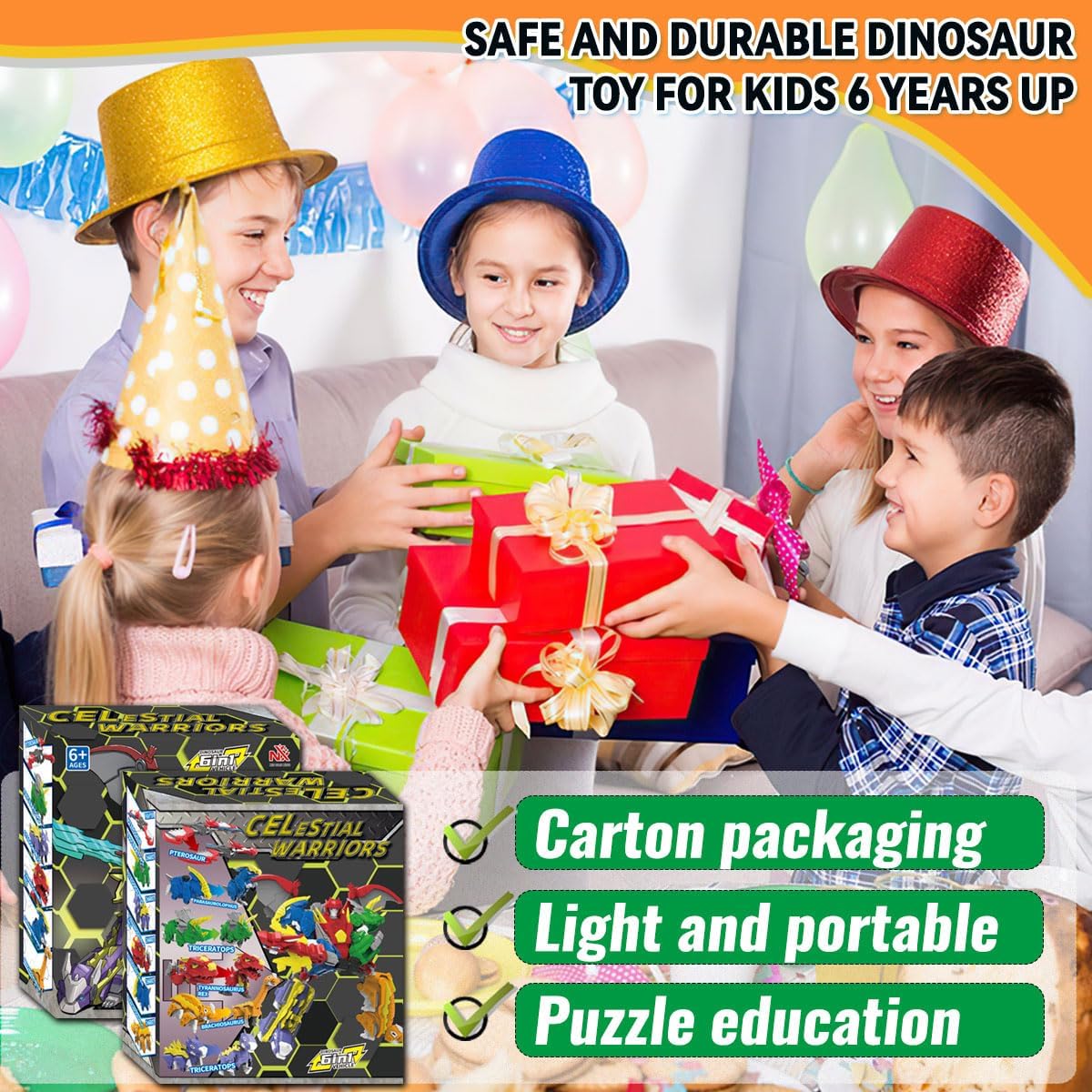 Robot Dinosaur Toys 5 in 1 Combined Large Robot Toys Take Apart Toys Including 5 Dinosaur Action Figures -Triceratops Deformation Toys for Kids 6-12(8“) - Image 7