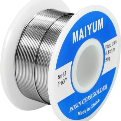 63-37 Tin Lead Rosin Core Solder Wire for Electrical Soldering (0.8mm 50g)