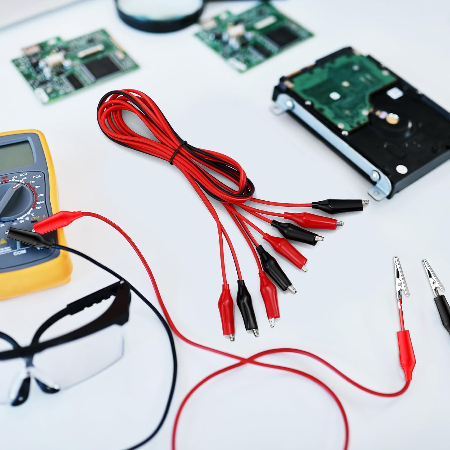 EBOOT 1M Electrical Test Set with Alligator Clips Double-ended Jumper Wires for Electrical Testing (10 Groups) - Image 6