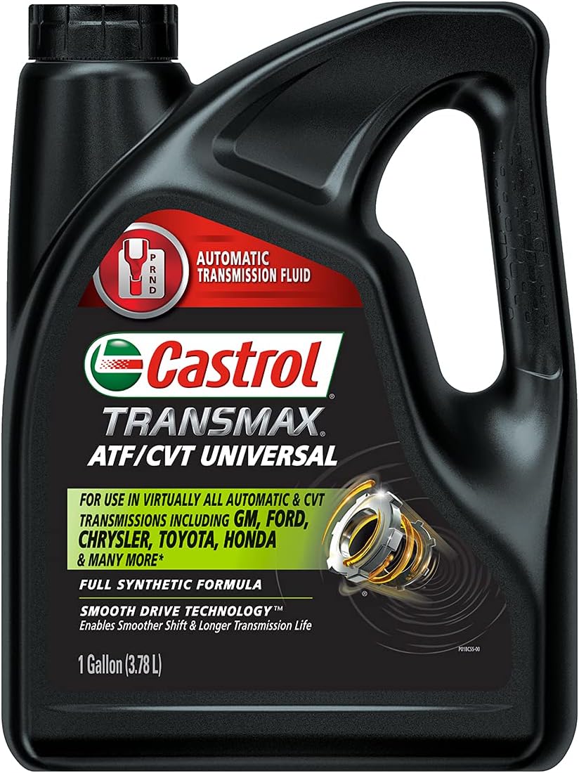 Castrol Transmax ATF/CVT Universal Automatic Transmission Fluid, 1 Gallon, Red, 128 Fl Oz (Pack of 1)