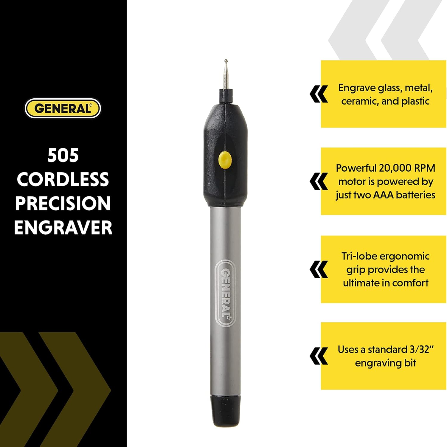 General Tools Cordless Engraving Pen for Metal - Diamond Tip Etching Tool for Engraving Toys, Sporting Goods, & Glass Gifts - Image 10