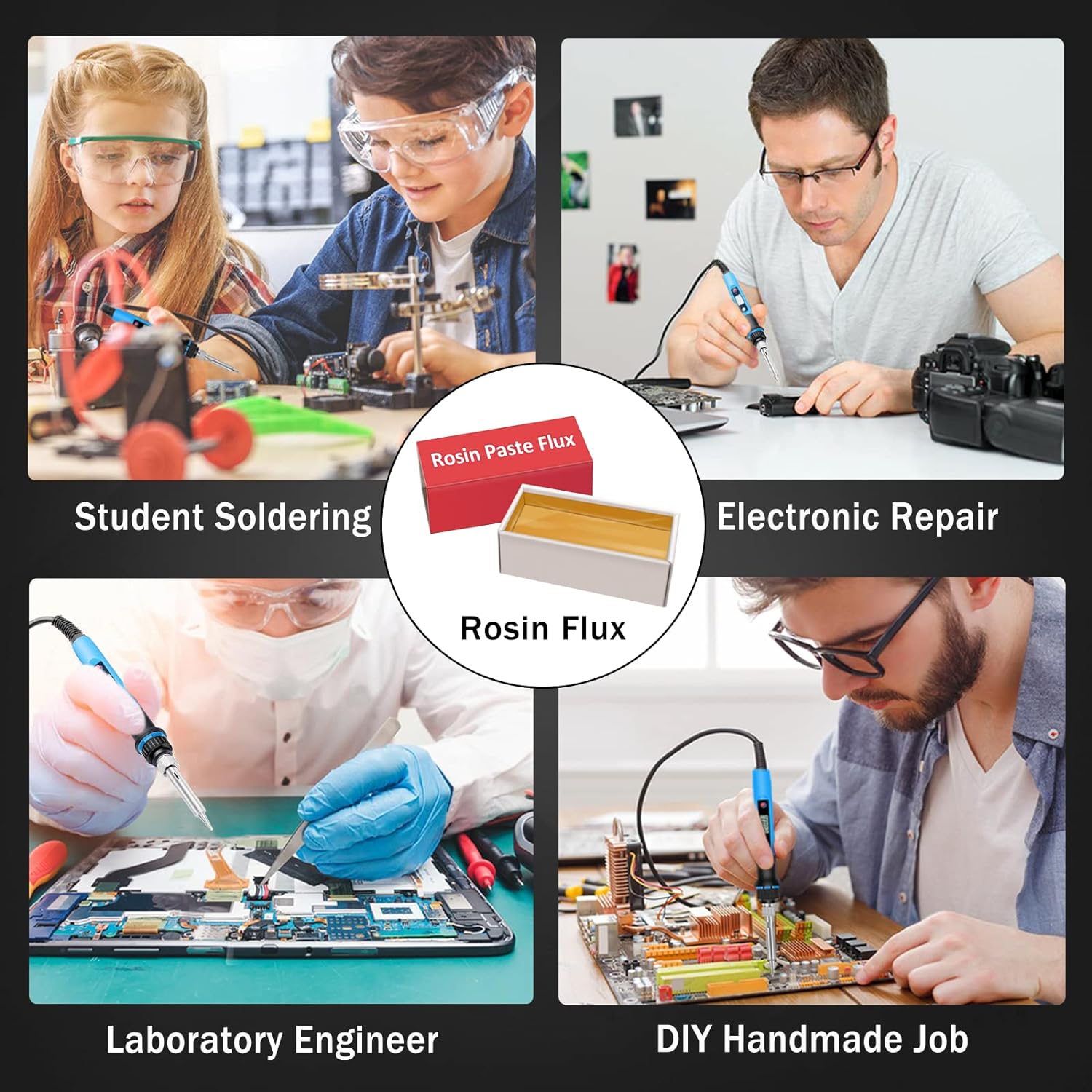 Soldering Iron Kit, 80W 110V Fast Heat up in 10s LCD Digital Adjustable Temperature Soldering Gun Thermostatic Soldering Kit for Electronic - Image 6